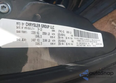 2012 Chrysler Town & Country Touring из США, поврежденный, VIN 2C4RC1BGXCR312741